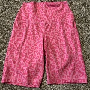 Pink Leopard Print Women's Shorts